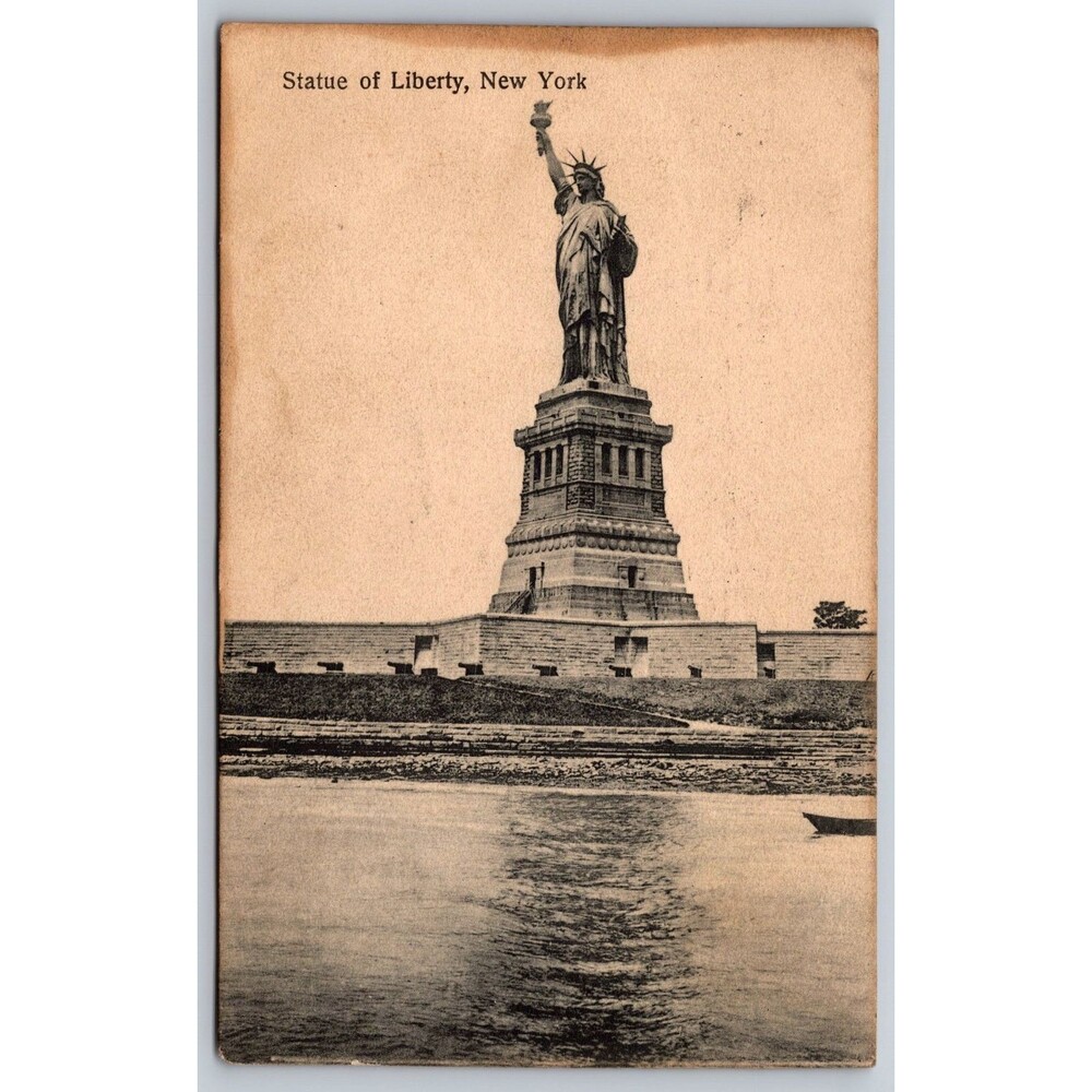 1908 Statue of Liberty NY Postcard Bippus Indiana RFD Hagemeister College PM
